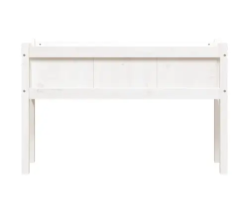 Dārza Puķu Kaste Ar Kājām, Balts, 110X31X70 Cm, Priede Vidaxl