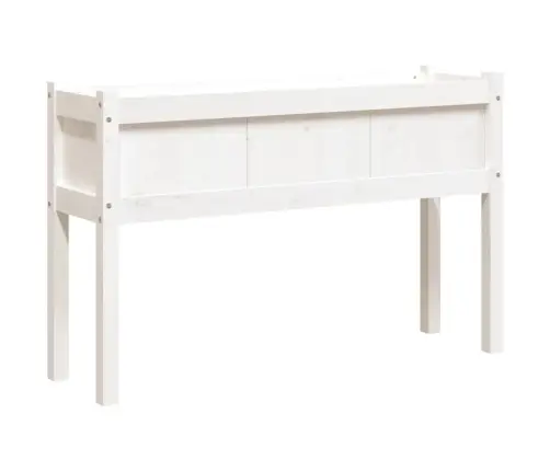 Dārza Puķu Kastes Ar Kājām, 2 Gab., Balts, Priedes Masīvkoks Vidaxl