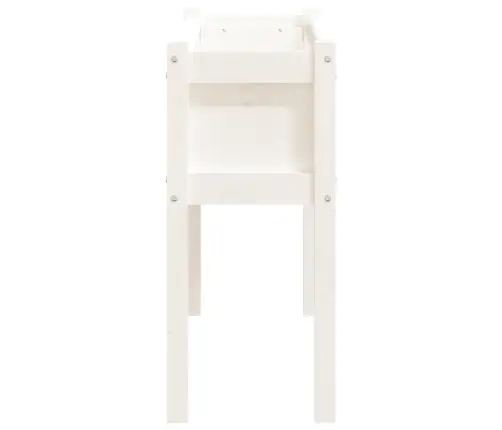 Dārza Puķu Kastes Ar Kājām, 2 Gab., Balts, Priedes Masīvkoks Vidaxl