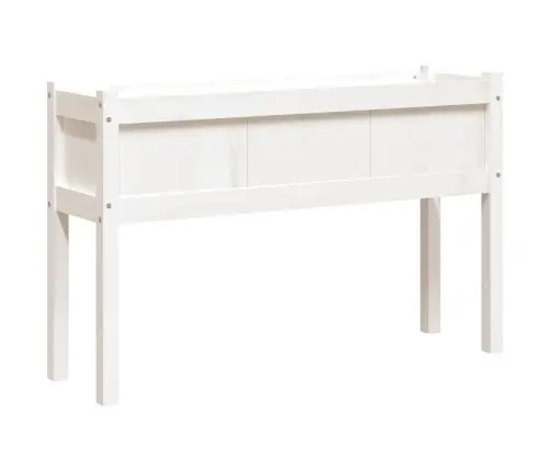 Dārza Puķu Kastes Ar Kājām, 2 Gab., Balts, Priedes Masīvkoks Vidaxl