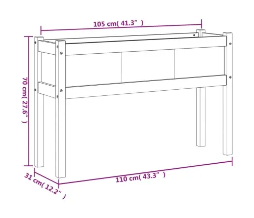Dārza Puķu Kastes Ar Kājām, 2 Gab., Balts, Priedes Masīvkoks Vidaxl