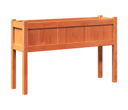 Dārza Puķu Kaste Ar Kājām, Vaska Brūnas, 110X31X70 Cm, Priede Vidaxl