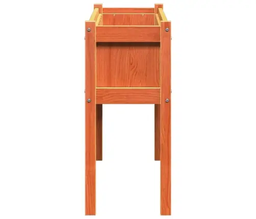 Dārza Puķu Kaste Ar Kājām, Vaska Brūnas, 110X31X70 Cm, Priede Vidaxl