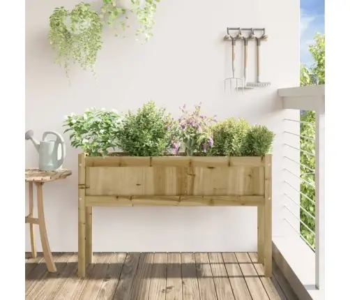 Dārza Puķu Kaste Ar Kājām, 110X31X70Cm, Impregnēts Priedes Koks Vidaxl