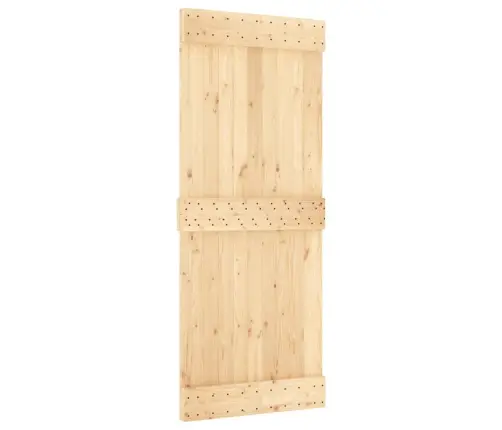 Stumdomos Durys Su Įrangos Rinkiniu, 85X210cm Pušies Masyvas