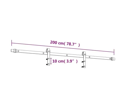 Stumdomos Durys Su Įrangos Rinkiniu, 70X210cm Pušies Masyvas