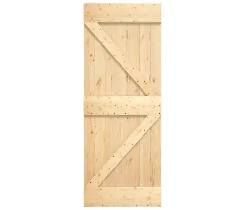 Stumdomos Durys Su Įrangos Rinkiniu, 70X210cm Pušies Masyvas