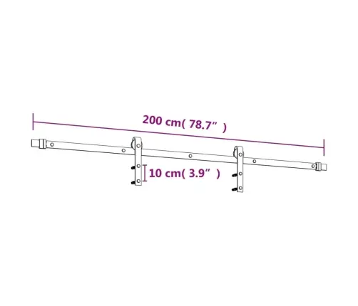 Liuguks Tarvikutega, 70 X 210 cm Männipuit