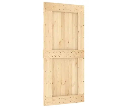 Stumdomos Durys Su Įrangos Rinkiniu, 95X210cm Pušies Masyvas