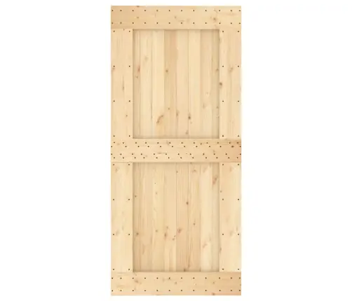 Stumdomos Durys Su Įrangos Rinkiniu, 95X210cm Pušies Masyvas