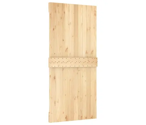 Bīdāmās Durvis Ar Stiprinājumiem, 95X210 Cm, Priedes Masīvkoks Vidaxl