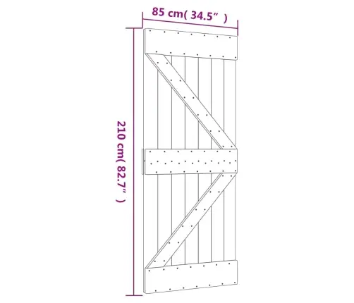 Liuguks Tarvikutega, 85 X 210 cm Männipuit