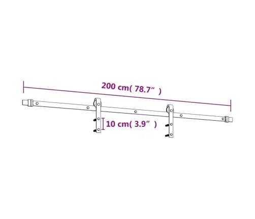 Liuguks Tarvikutega 80 X 210 cm Männipuit