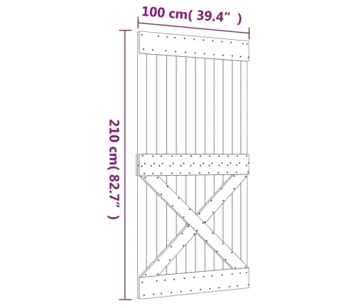 Liuguks Tarvikutega, 100 X 210 cm Männipuit