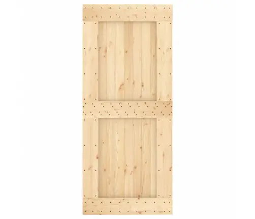 Stumdomos Durys Su Įrangos Rinkiniu, 90X210cm Pušies Masyvas