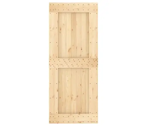 Stumdomos Durys Su Įrangos Rinkiniu, 85X210cm Pušies Masyvas