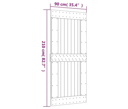 Bīdāmās Durvis Ar Stiprinājumiem, 90X210 Cm, Priedes Masīvkoks Vidaxl Bīdāmās Durvis Ar Stiprinājumiem, 90X210 Cm, Priedes Masīvkoks Vidaxl