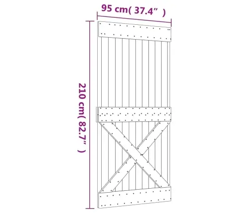 Liuguks Tarvikutega, 95 X 210 cm Männipuit