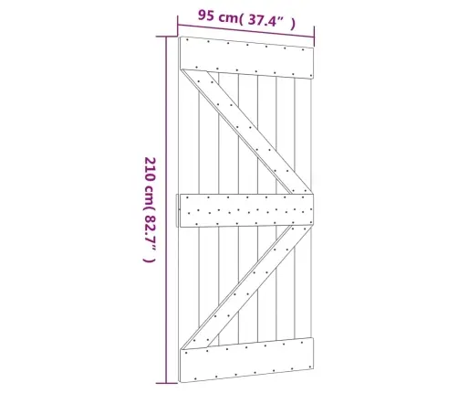 Liuguks Tarvikutega, 95 X 210 cm Männipuit