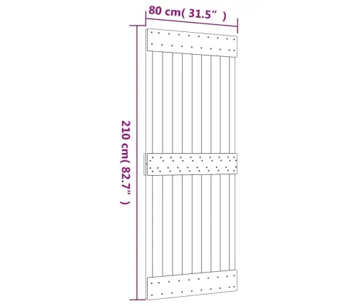 Liuguks Tarvikutega 80 X 210 cm Männipuit