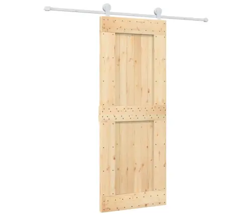 Stumdomos Durys Su Įrangos Rinkiniu, 80X210cm Pušies Masyvas