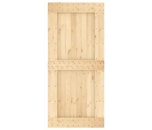 Bīdāmās Durvis Ar Stiprinājumiem, 95X210 Cm, Priedes Masīvkoks Vidaxl