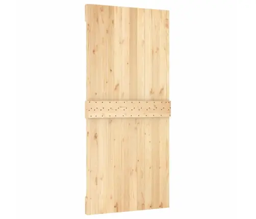 Bīdāmās Durvis Ar Stiprinājumiem, 95X210 Cm, Priedes Masīvkoks Vidaxl