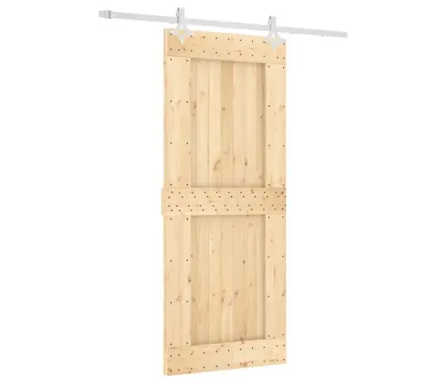 Stumdomos Durys Su Įrangos Rinkiniu, 85X210cm Pušies Masyvas