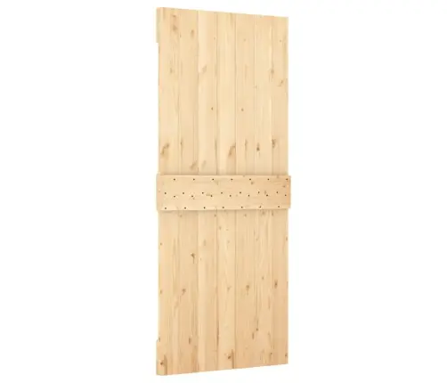 Bīdāmās Durvis Ar Stiprinājumiem, 80X210 Cm, Priedes Masīvkoks Vidaxl
