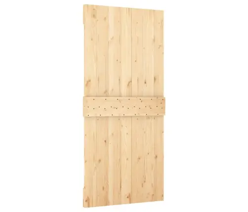 Bīdāmās Durvis Ar Stiprinājumiem, 100X210 Cm, Priedes Masīvkoks Vidaxl