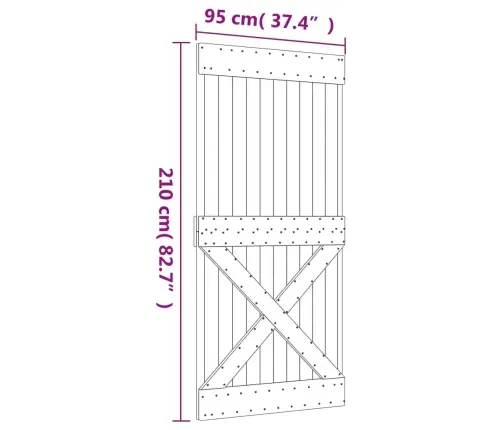 Liuguks Tarvikutega, 95 X 210 cm Männipuit