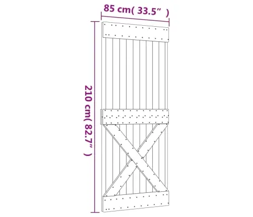 Liuguks Tarvikutega, 85 X 210 cm Männipuit