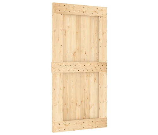 Bīdāmās Durvis Ar Stiprinājumiem, 100X210 Cm, Priedes Masīvkoks Vidaxl