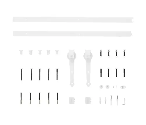 Stumdomos Durys Su Įrangos Rinkiniu, 90X210cm Pušies Masyvas