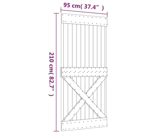 Liuguks Tarvikutega, 95 X 210 cm Männipuit