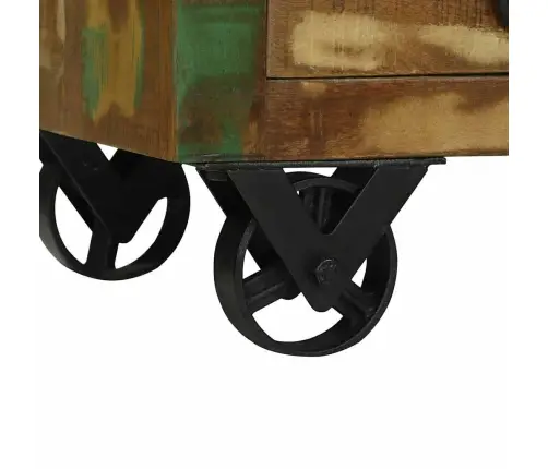 Puse Ar Atvilktni Brūna 80 X 30 X 65 Cm Pārstrādāts Masīvkoks Vidaxl