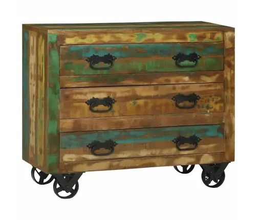 Puse Ar Atvilktni Brūna 80 X 30 X 65 Cm Pārstrādāts Masīvkoks Vidaxl