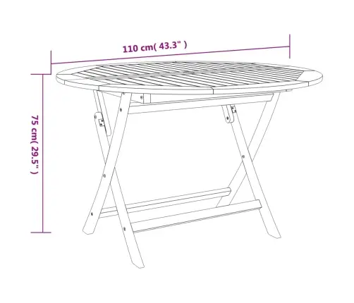 5-Daļīgs Dārza Mēbeļu Komplekts, Akācijas Masīvkoks Vidaxl
