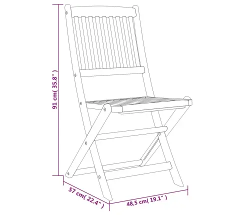 5-Daļīgs Dārza Mēbeļu Komplekts, Akācijas Masīvkoks Vidaxl