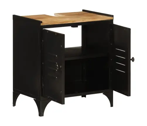 Vonios Spintelė Praustuvui, 55X35X60cm Geležis/Mango Masyvas