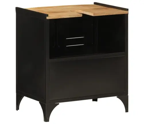 Vonios Spintelė Praustuvui, 55X35X60cm Geležis/Mango Masyvas