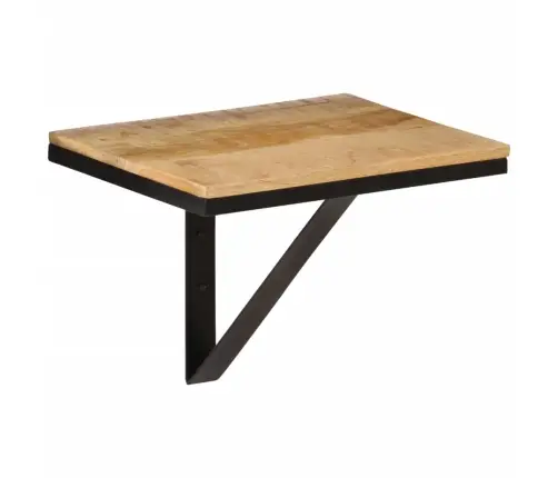 Sienas Plaukts, 40X30X32 Cm, Akācijas Masīvkoks, Dzelzs Vidaxl