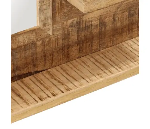 Spogulis Ar Plauktiem, 80X8X55 Cm, Mango Masīvkoks Un Stikls Vidaxl