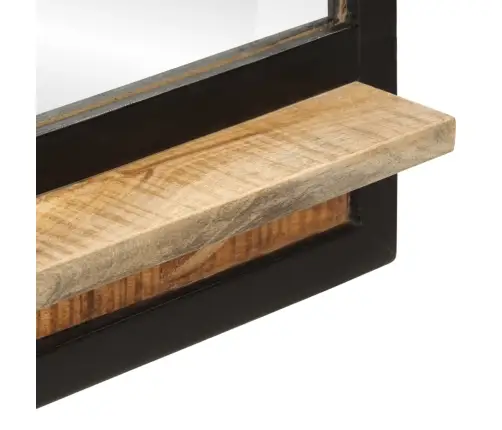 Spogulis Ar Plauktu, 80X8X55 Cm, Mango Masīvkoks Un Stikls Vidaxl