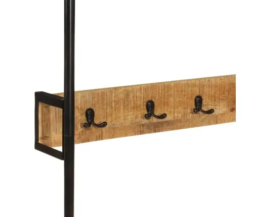 Drēbju Pakaramais Ar Riteņiem, 90X35X190 Cm, Mango Koks, Dzelzs Vidaxl