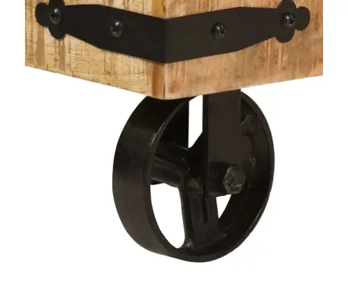 Drēbju Pakaramais Ar Riteņiem, 90X35X190 Cm, Mango Koks, Dzelzs Vidaxl