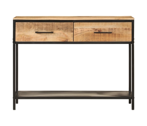 Konsoles Galdiņš, 100X35X76 Cm, Mango Masīvkoks, Dzelzs Vidaxl