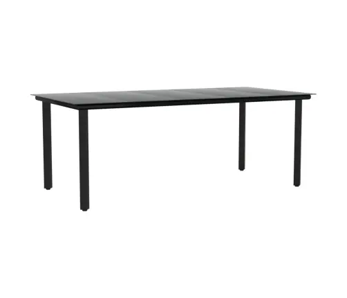 9-Daļīgs Dārza Mēbeļu Komplekts, Melns, Pe Rotangpalma Tērauds Vidaxl