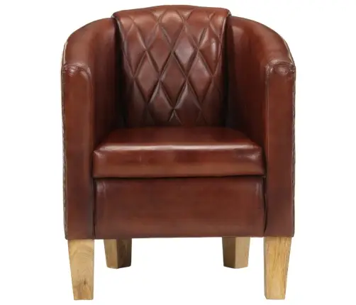 Atpūtas Krēsls, Brūns, Dabīgā Āda Vidaxl