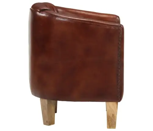 Atpūtas Krēsls, Brūns, Dabīgā Āda Vidaxl